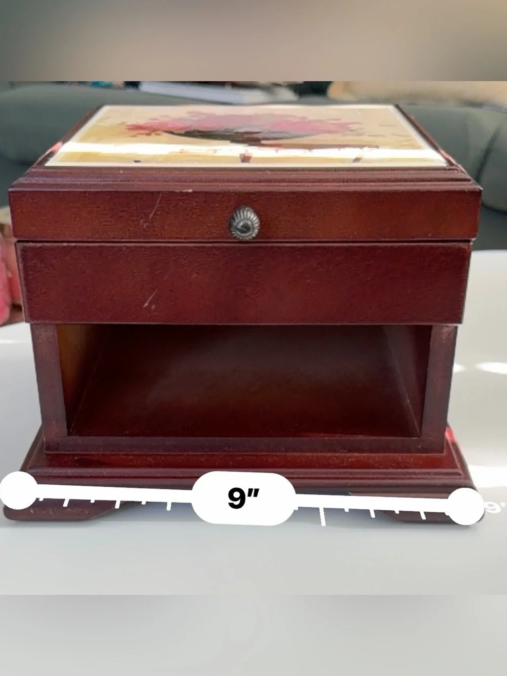 Cherry Wooden Jewelry Box Kathryn White